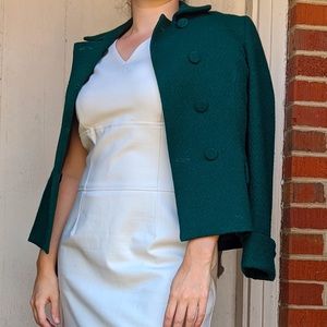 Green Wool Winter Blazer